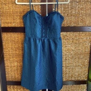 American Eagle Sz 8 dark teal green sun dress